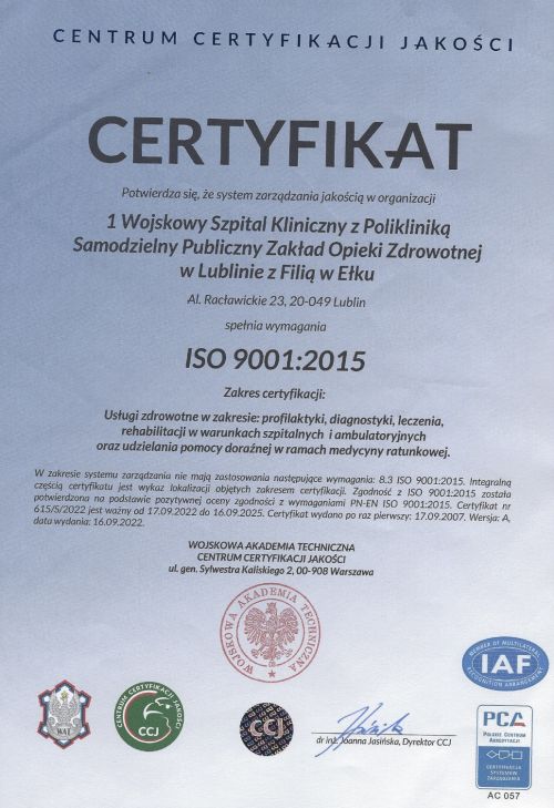 Certyfikat ISO
