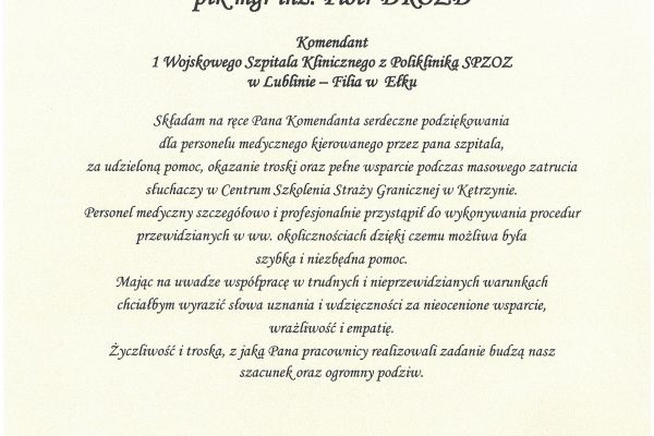 Podziękowania